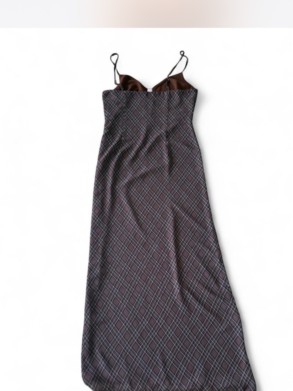Hello Molly Brown Plaid Spaghetti Strap Maxi Dress - Picture 5 of 5